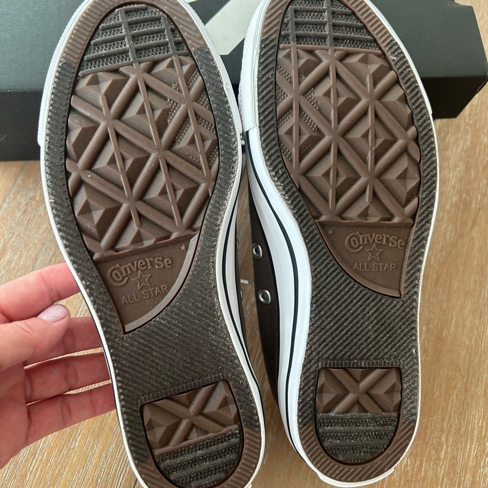 NEW! Converse Chuck Taylor women's 6.5 All star Sneakers Charcoal Gray Grey - Picture 4 of 5